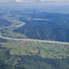 Flugwegposition um 12:03:41: Aufgenommen in der Nähe von Gemeinde Weinzierl am Walde, Österreich in 1971 Meter